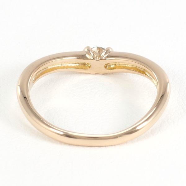 VANDOME AOYAMA K18 Pink Gold Ladies' Ring with Diamonds, Size 8.5, Total Weight about 2.2g (Pre-owned) in Excellent Condition