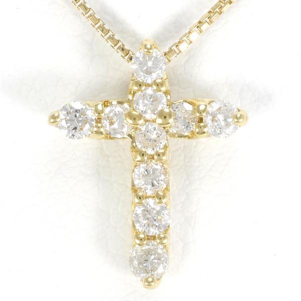 Other 18K Cross Diamond Necklace Metal Necklace in Excellent condition