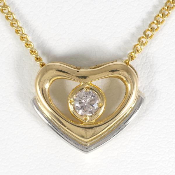 Other Platinum Heart Diamond Necklace Metal Necklace in Excellent condition