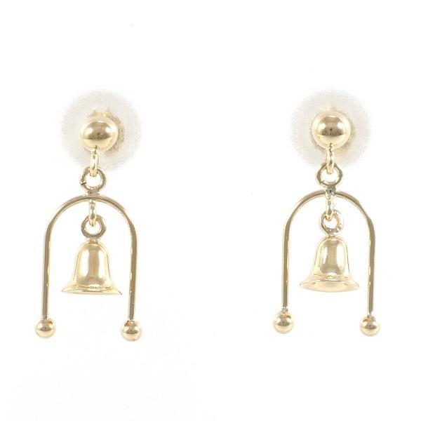 18k Gold Bell Dangle Earrings in Excellent Condition