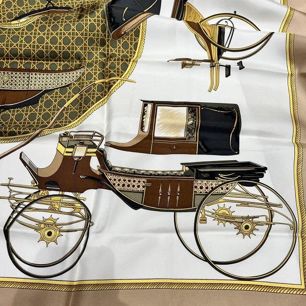 Hermes Carré Les Voitures a Transformation Silk Scarf Cotton Scarf in Excellent condition