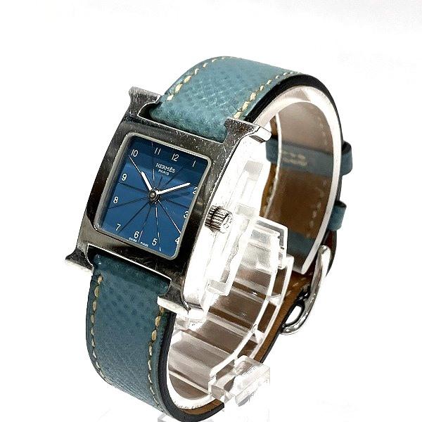 Hermes Blue Ladies Quartz Watch Model HH1.210, Stainless Steel/Leather Strap HH1.210