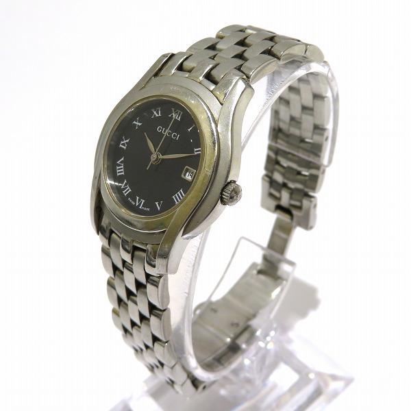 GUCCI 5500L Quartz, Black Women's Wristwatch in Stainless Steel - Secondhand  in Good Condition