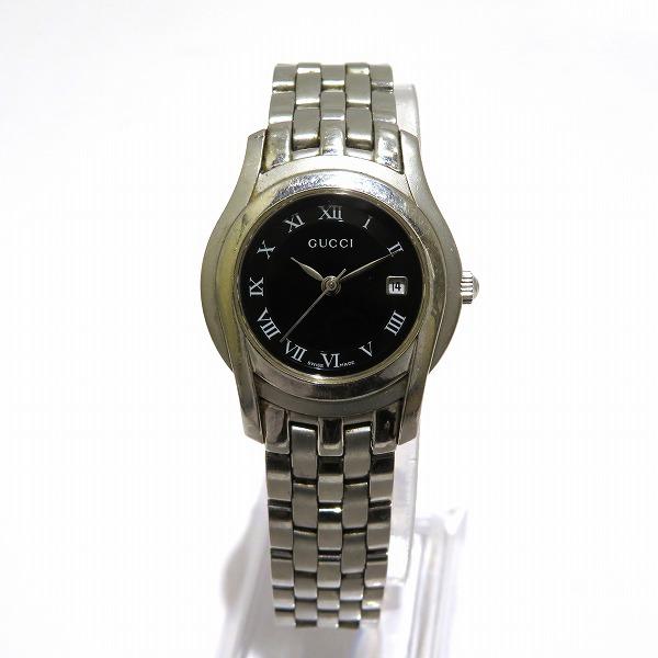 GUCCI 5500L Quartz, Black Women's Wristwatch in Stainless Steel - Secondhand  in Good Condition