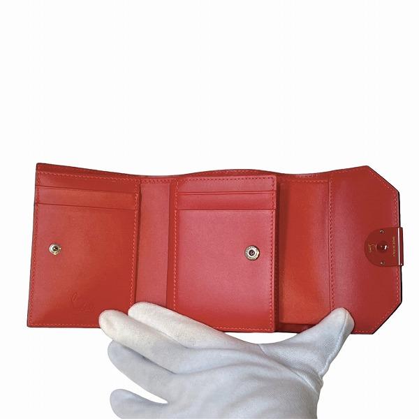 Christian Louboutin Leather Elisa Compact Wallet Leather Short Wallet 3205082 in Excellent condition