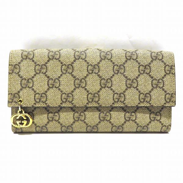 Gucci GG Supreme Charm Long Wallet Canvas Long Wallet 212104 in Excellent condition