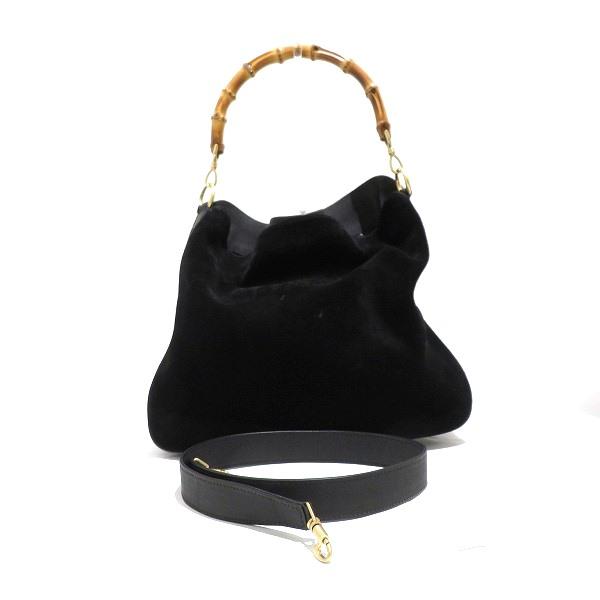 Suede Bamboo Hobo Bag in Very Good Condition