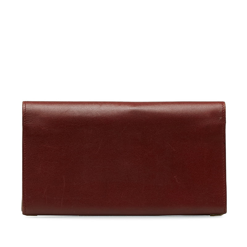 Cartier Must Line Leather Long Wallet in Good Condition