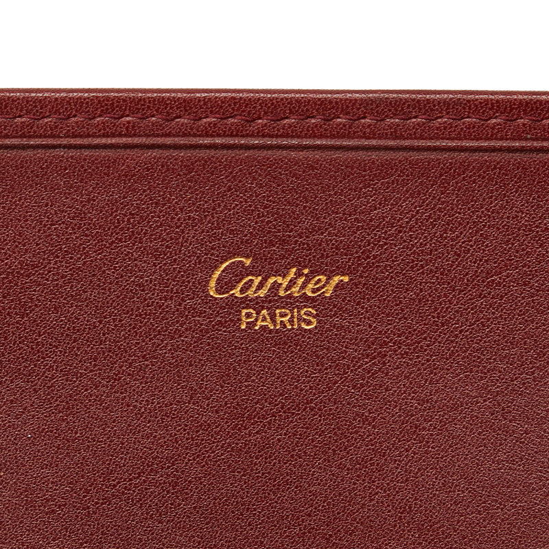 Cartier Must Line Leather Long Wallet in Good Condition