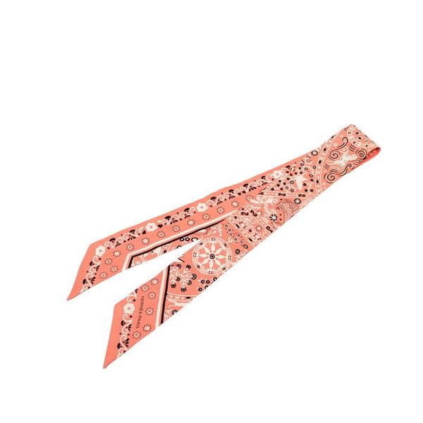 Hermes Peuple du Vent Twilly Silk Scarf