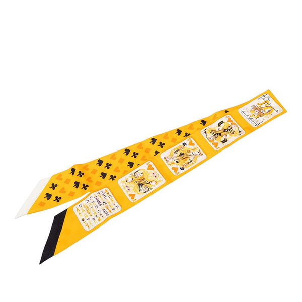 Hermes Twilly Jeu De Cartes Silk Scarf