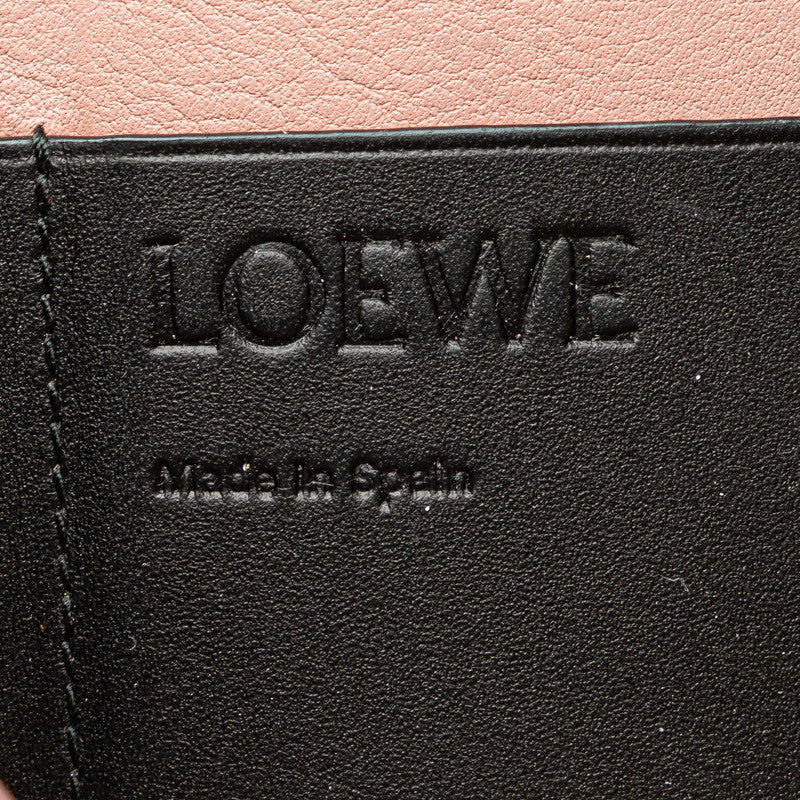 Loewe Anagram Leather Trifold Wallet Pink in Very Good Condition