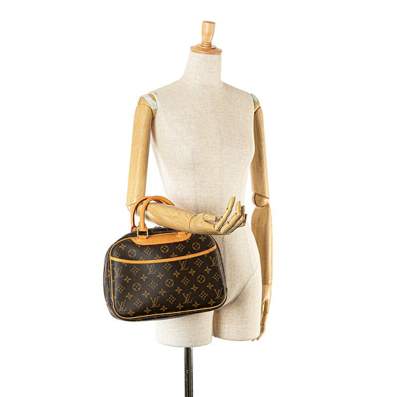 Louis Vuitton Trouville Handbag Brown PVC Leather