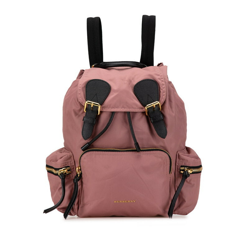 Burberry Nylon Leather Backpack Pink