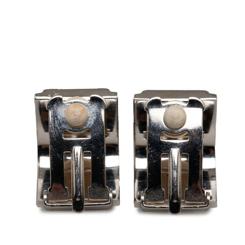 Hermes Enamel Metal Earrings Clip-On/Stud