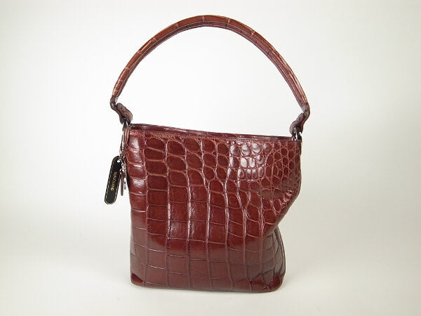 Used Crocodile Leather Shoulder Bag