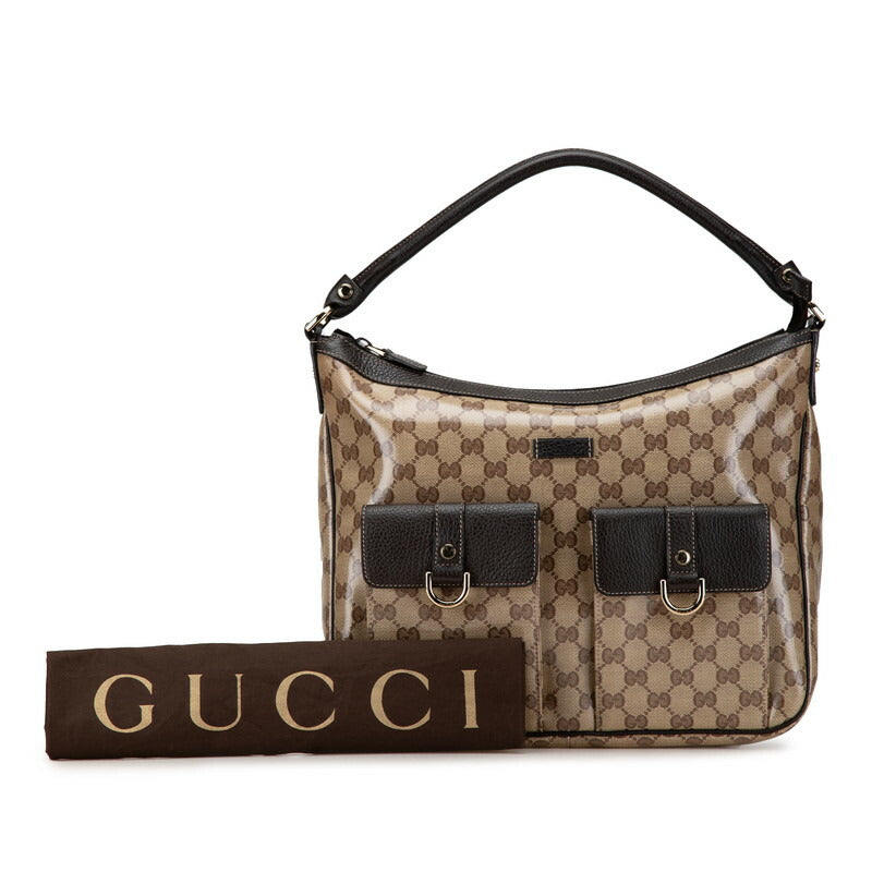 Gucci GG Crystal PVC Leather Shoulder Bag in Very Good Condition