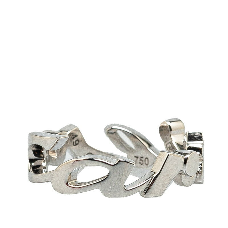 Cartier Logo Motif Ring Silver K18WG