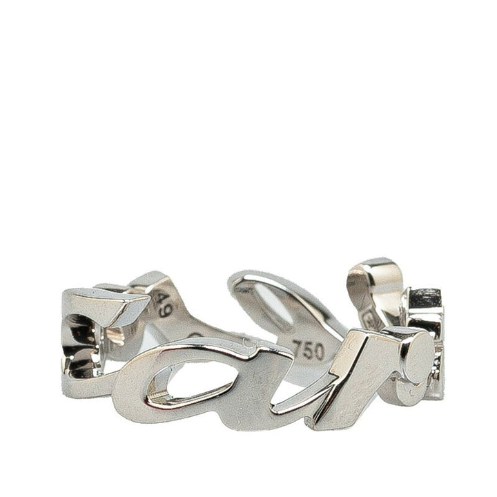 Cartier Logo Motif Ring Silver K18WG