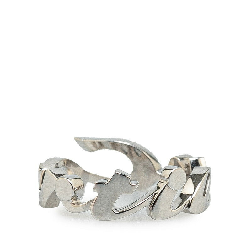 Cartier Logo Motif Ring Silver K18WG