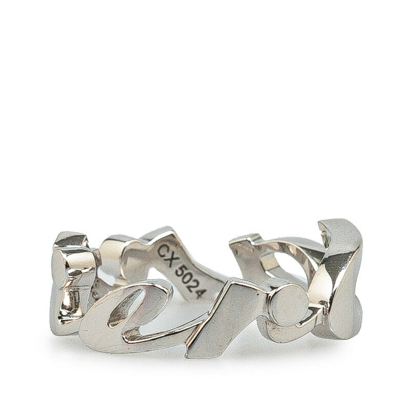 Cartier Logo Motif Ring Silver K18WG