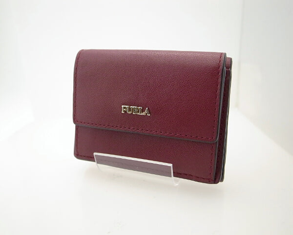 Furla Leather Babylon Trifold Wallet 993900 Red in Pristine Condition