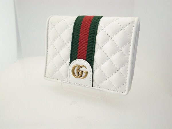 Gucci Double G Leather Card Case Mini Wallet 536453 in Pristine Condition