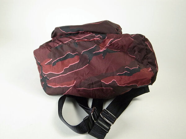 Coach Nylon Camouflage Foldable Backpack Red Black