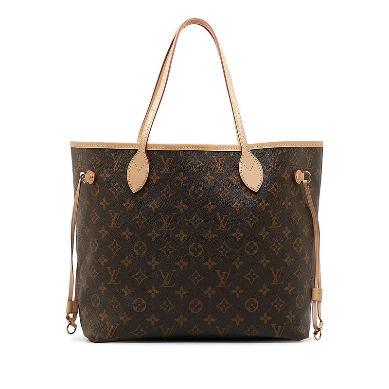 Louis Vuitton Monogram Neverfull MM Tote Bag M41178 Brown PVC Leather in Great Condition