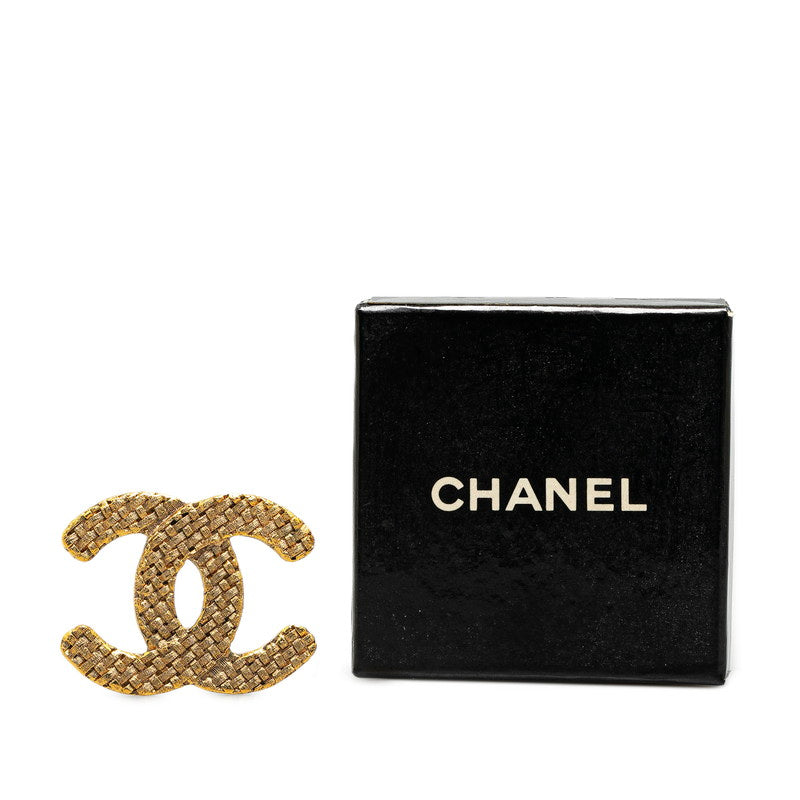 Chanel Vintage Coco Mark Gold Brooch