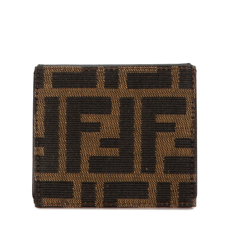 Fendi Zucca Canvas Leather Coin Case