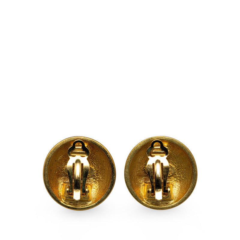 Chanel Coco Mark Gold Earrings