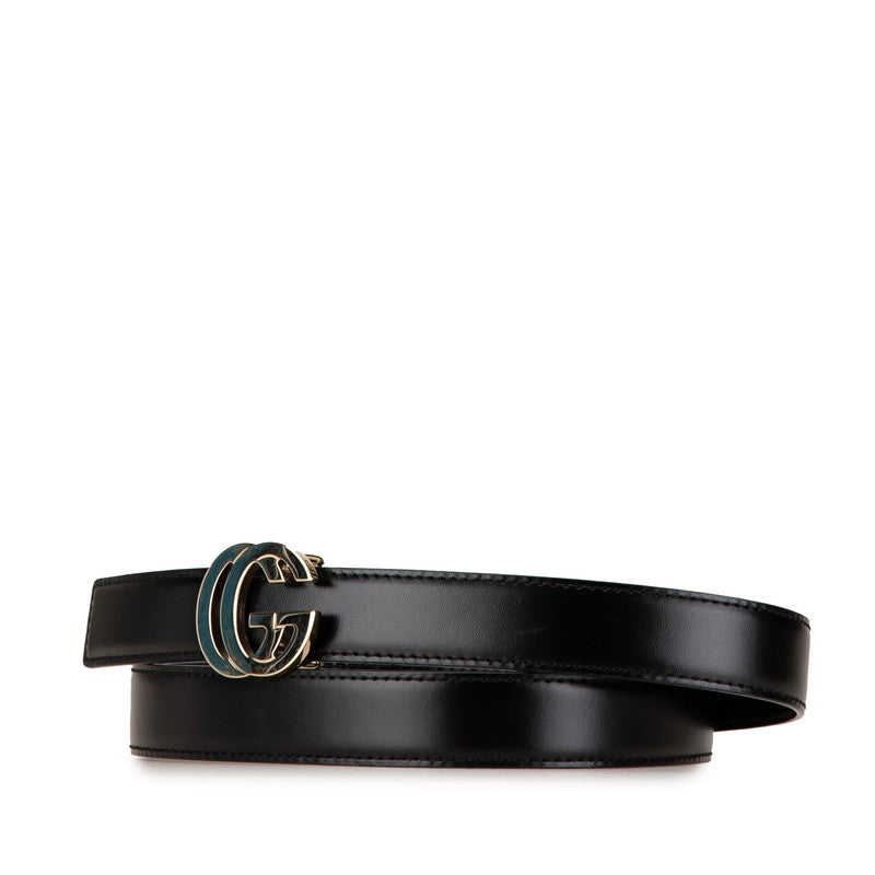 Gucci Leather Double G Buckle Belt