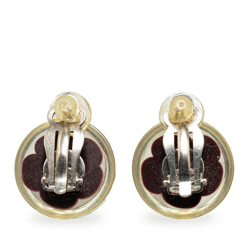 Chanel Acrylic Metal Earrings Clip-on/Stud in Very Good Condition