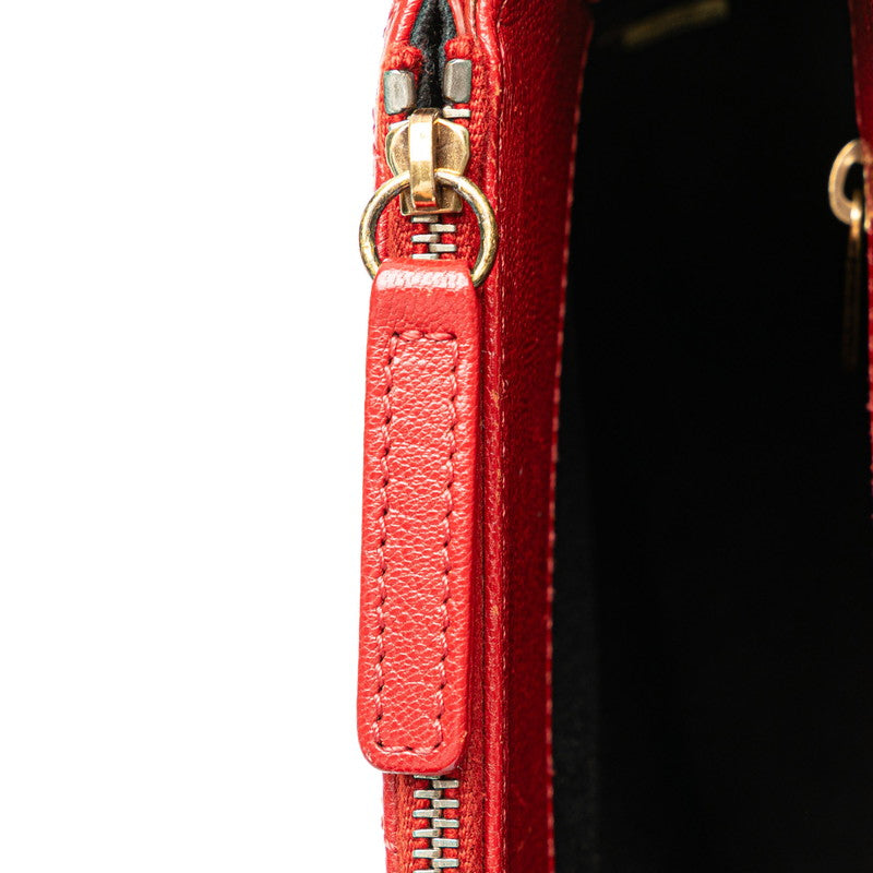 Chanel Coco Mark 2WAY Leather Handbag Red