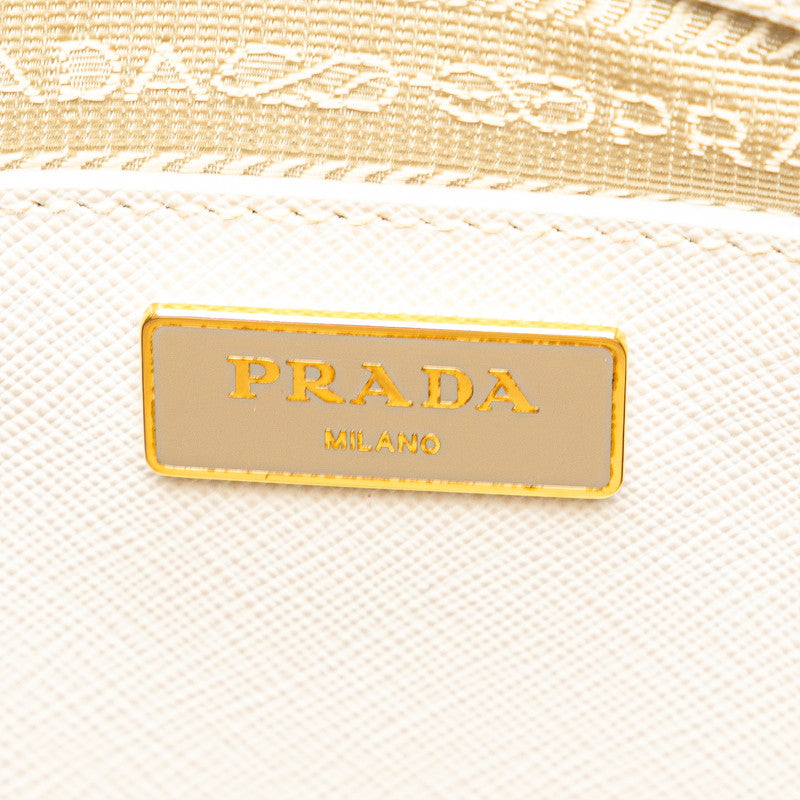 Prada Leather Triangle Logo Plate 2WAY Handbag in Very Good Condition