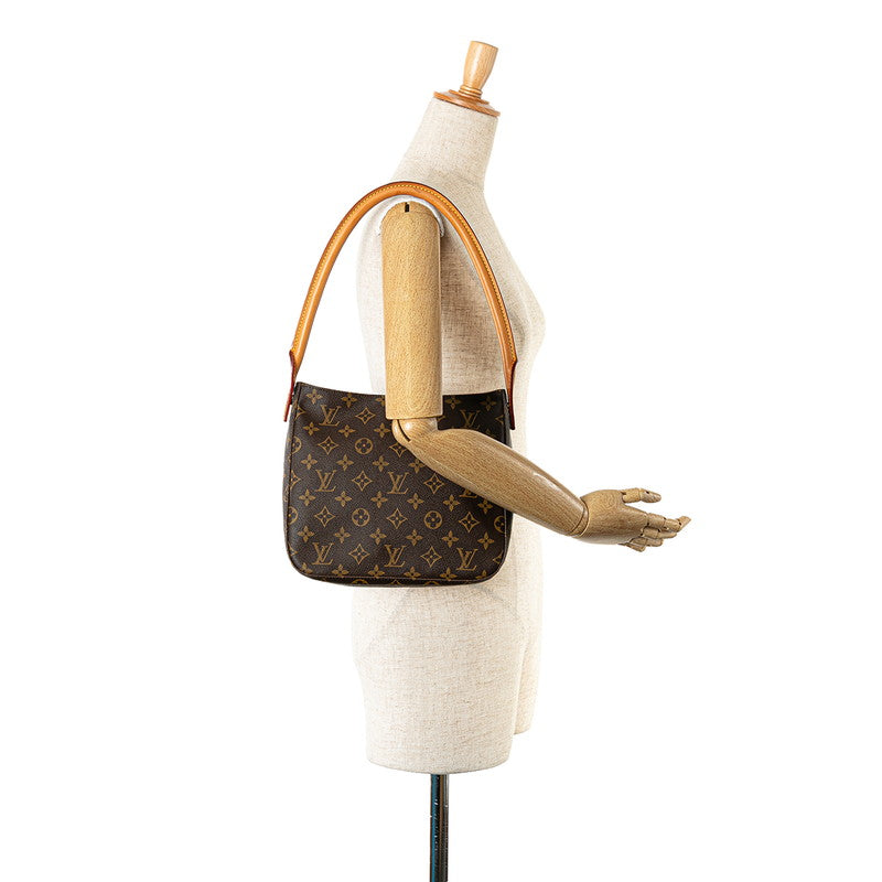 Louis Vuitton Monogram Looping MM Shoulder Bag M51146 Brown PVC Leather in Very Good Condition