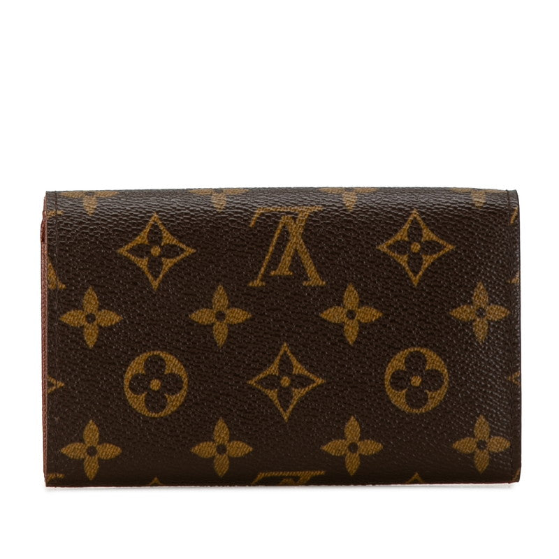 Louis Vuitton Monogram Bifold Wallet M61730 Brown PVC Leather in Very Good Condition