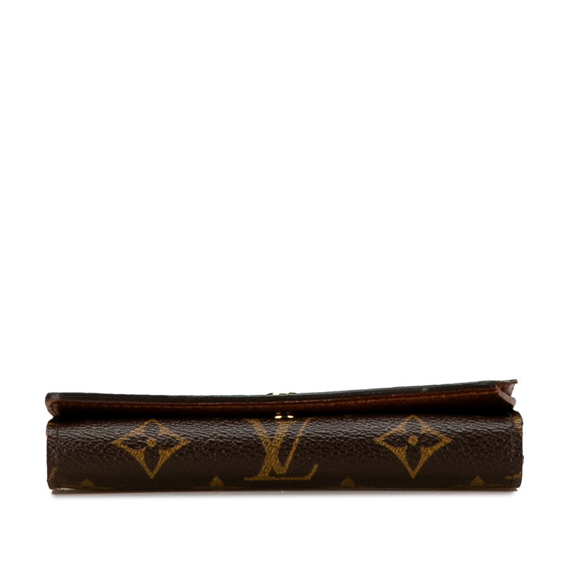 Louis Vuitton Monogram Bifold Wallet M61730 Brown PVC Leather in Very Good Condition