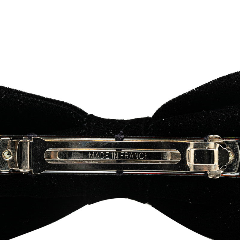 Chanel Velour Ribbon Motif Hair Clip