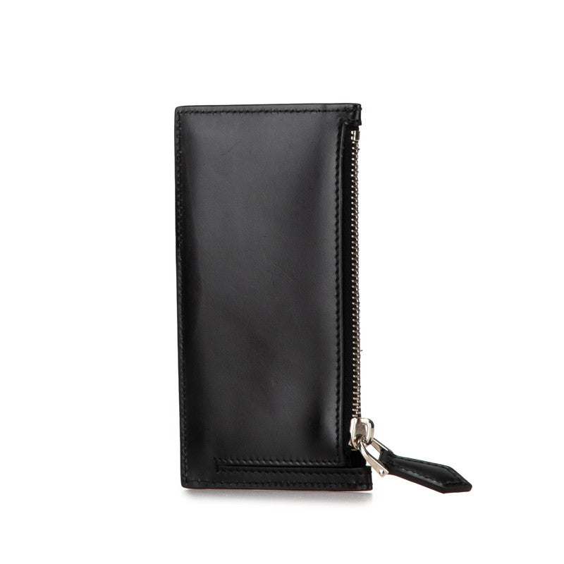 Givenchy Leather Card Coin Case Black White