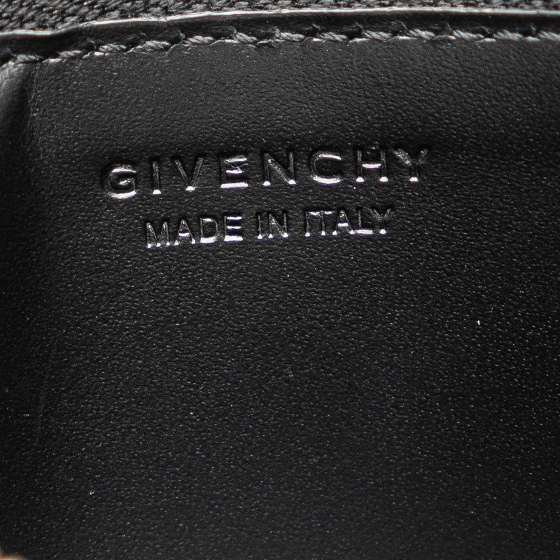 Givenchy Leather Card Coin Case Black White