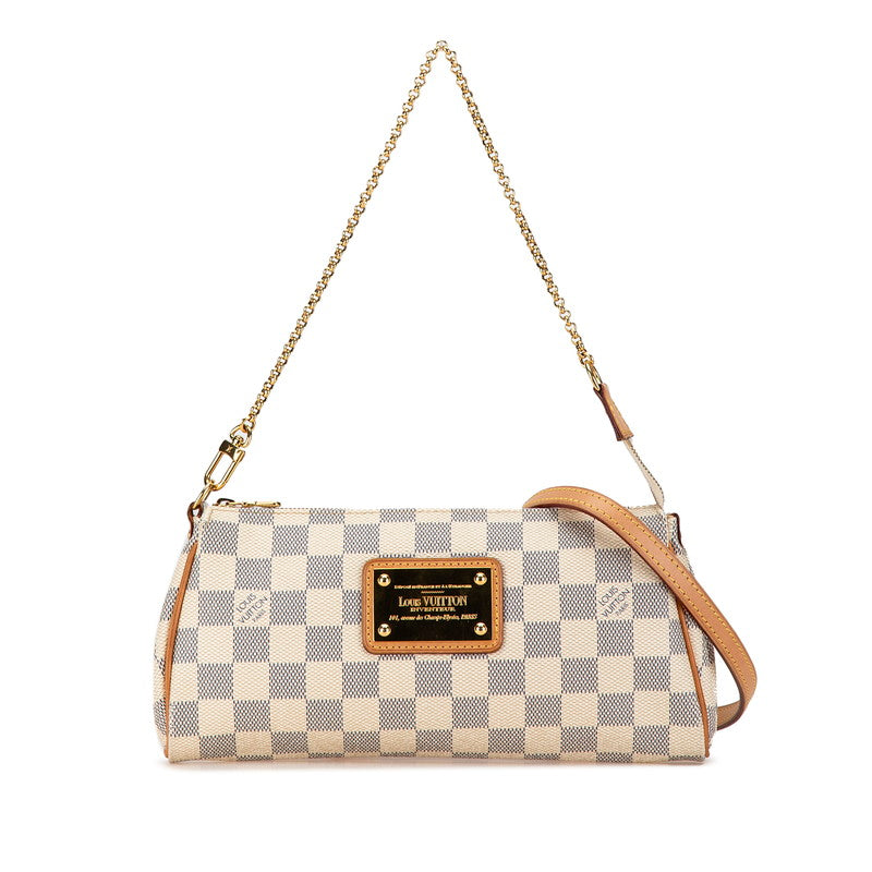 Louis Vuitton Damier Azur Eva Chain Shoulder Bag N55214 in Very Good Condition