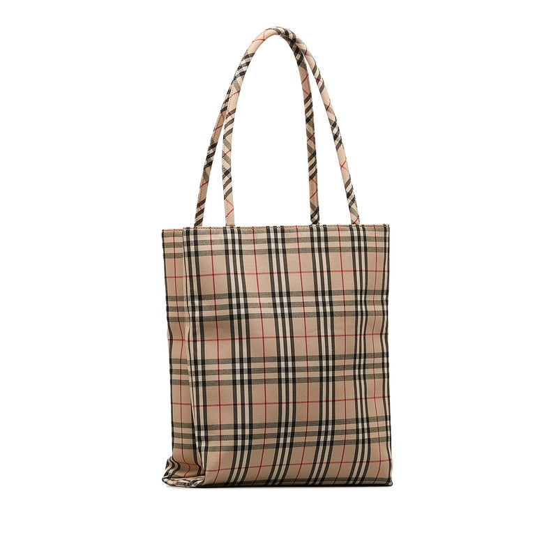 Burberry Nova Check Canvas Tote Bag Beige Multicolor in Great Condition