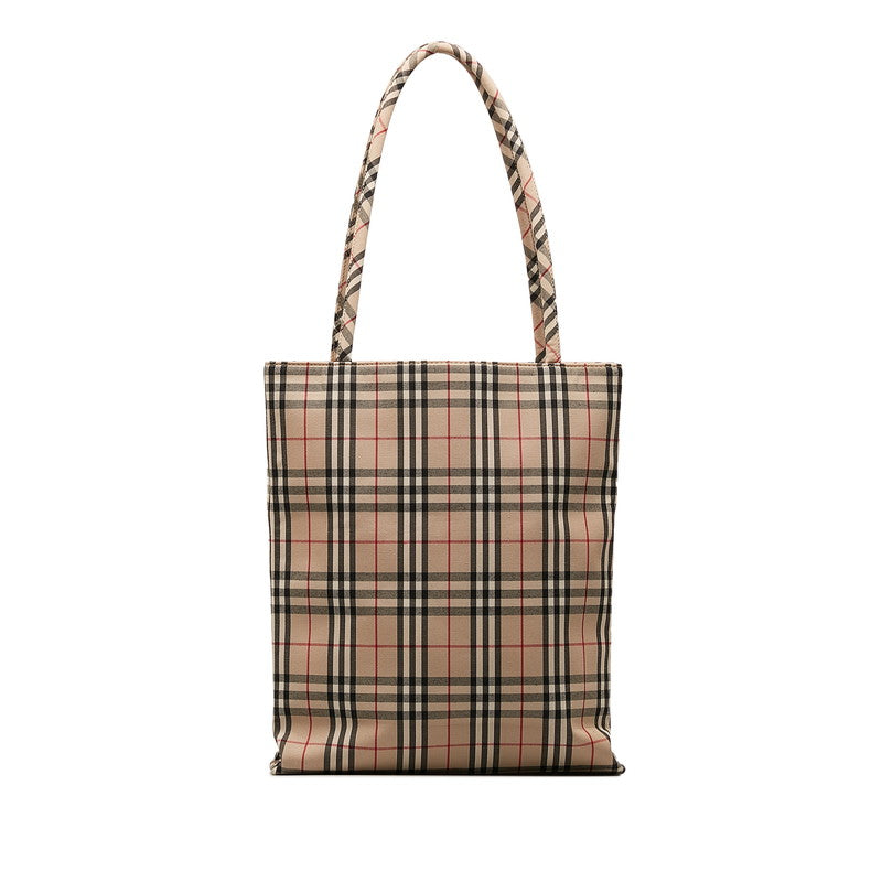 Burberry Nova Check Canvas Tote Bag Beige Multicolor in Great Condition