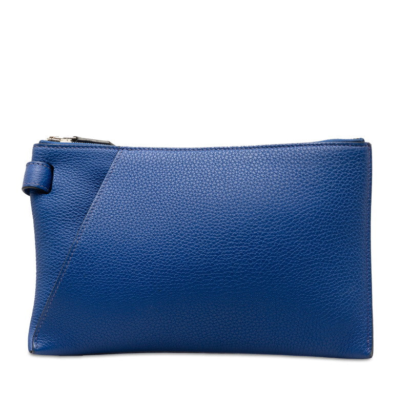 Hermes Togo Vertige 24 Clutch Bag Blue in Great Condition