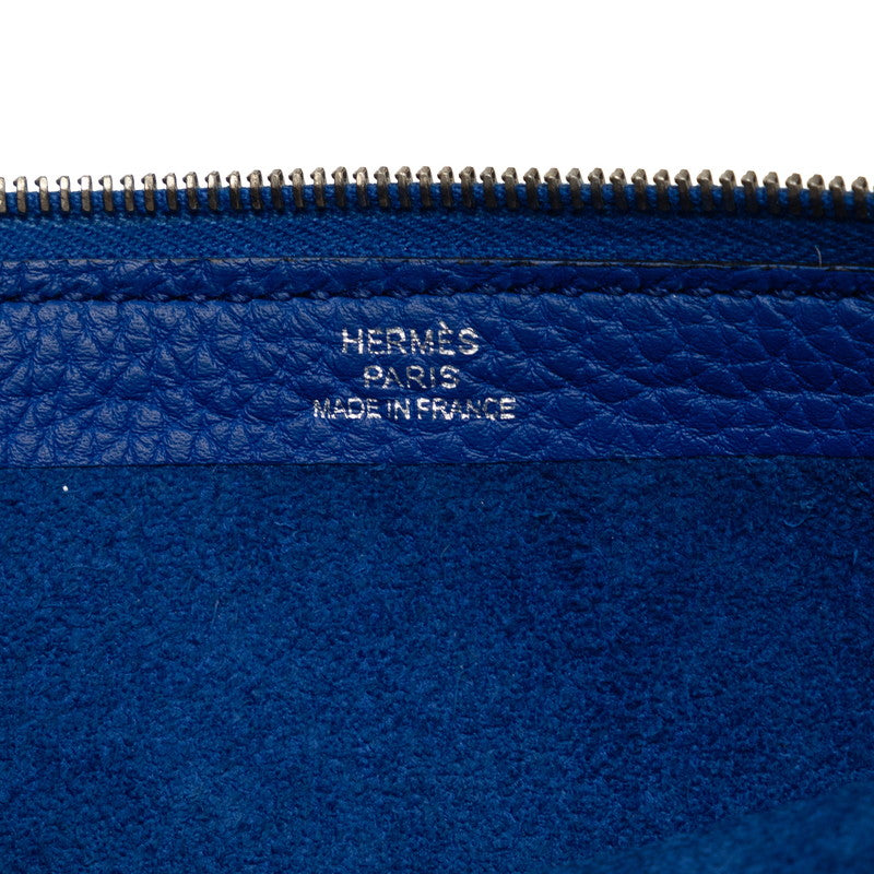 Hermes Togo Vertige 24 Clutch Bag Blue