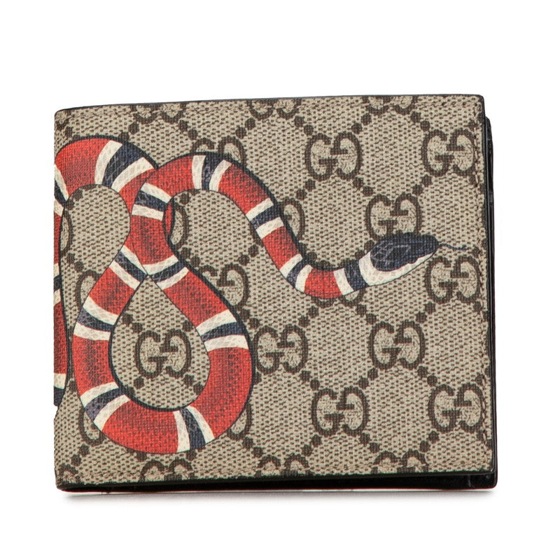 Gucci GG Supreme Kingsnake Bifold Wallet in Very Good Condition