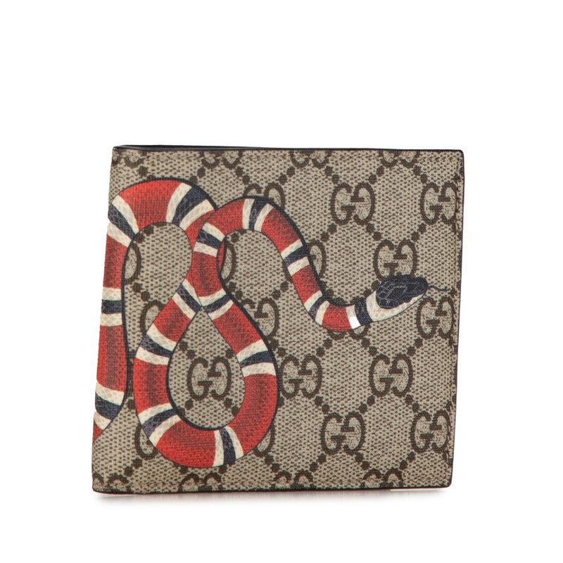 Gucci GG Supreme Kingsnake Bifold Wallet in Very Good Condition