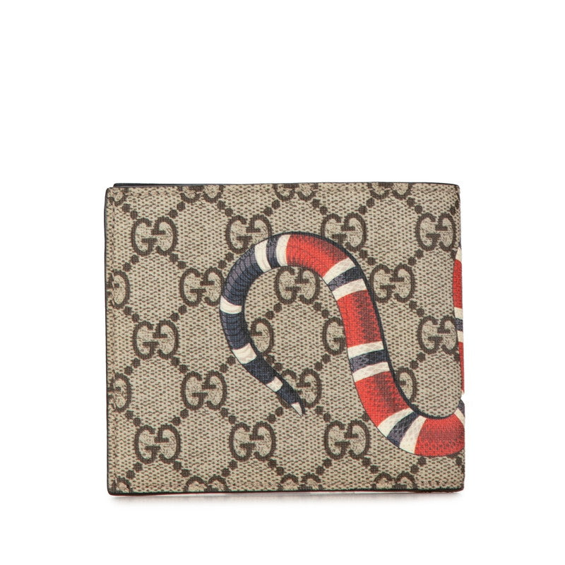 Gucci GG Supreme Kingsnake Bifold Wallet in Very Good Condition